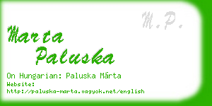 marta paluska business card